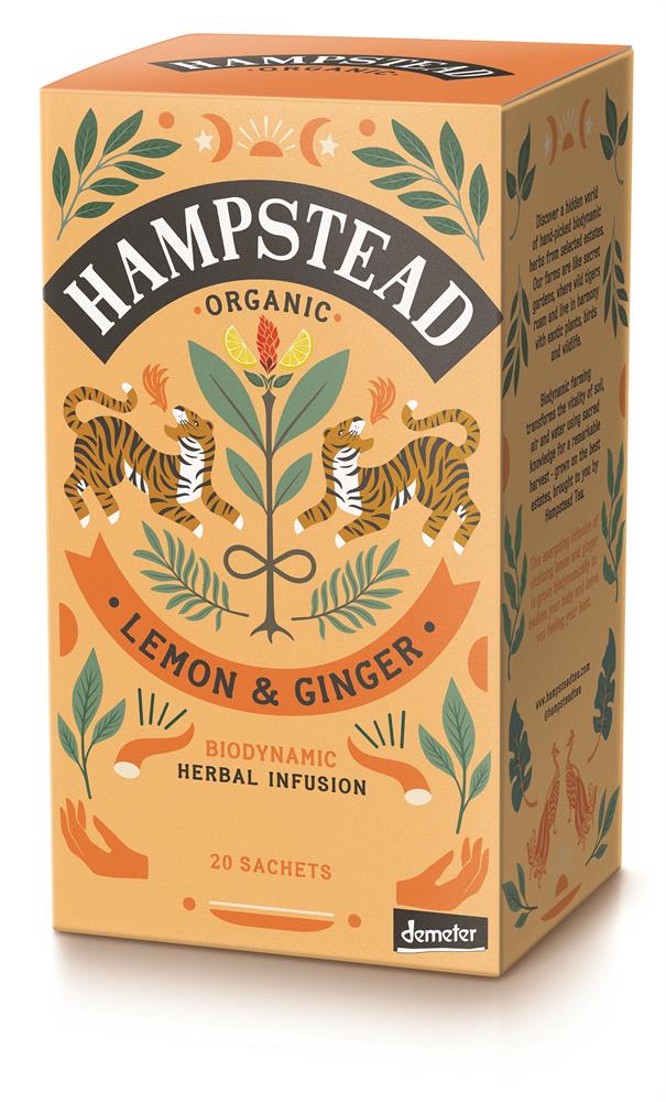 Hampstead Tea Organic Lemon & Ginger Herbal Infusion 20s