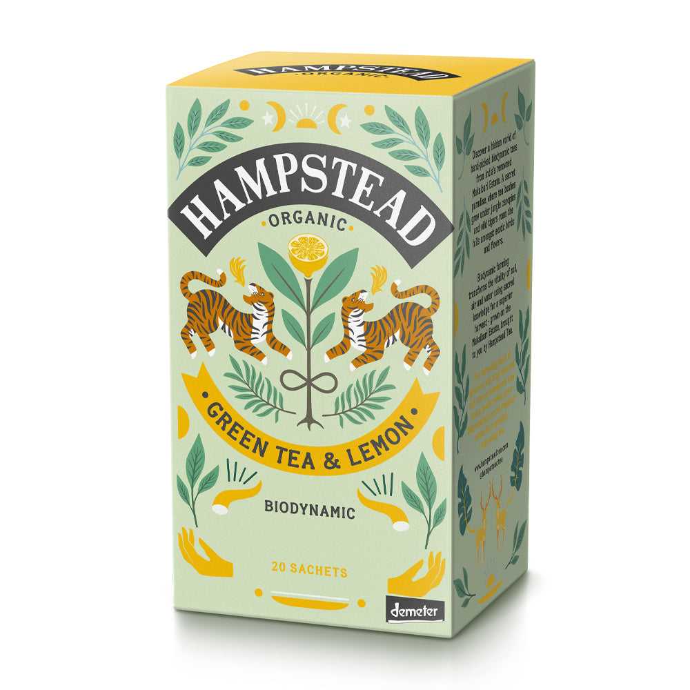 Hampstead Tea Organic Green Tea & Lemon Tea 20s