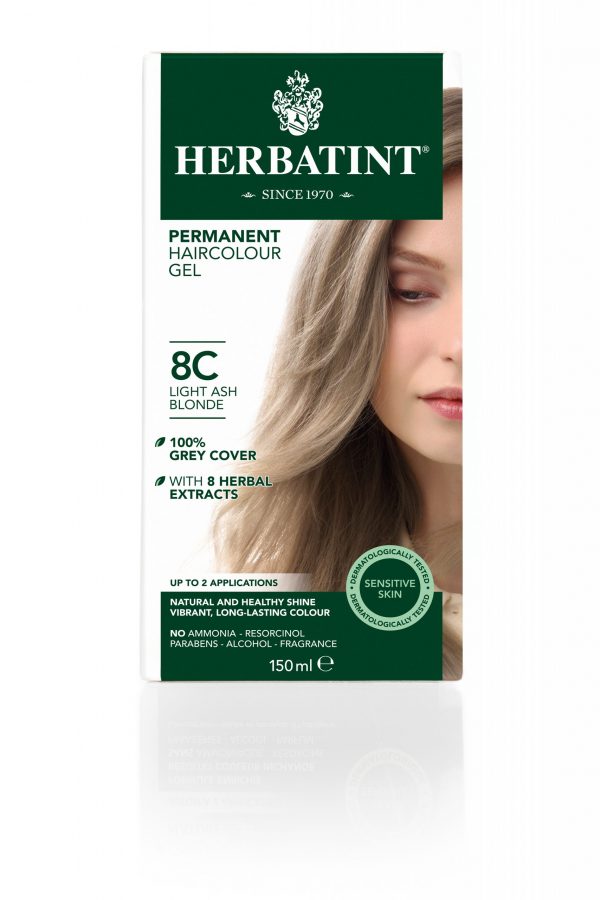 Herbatint Permanent Hair Colour Gel 8C Light Ash Blonde 150ml