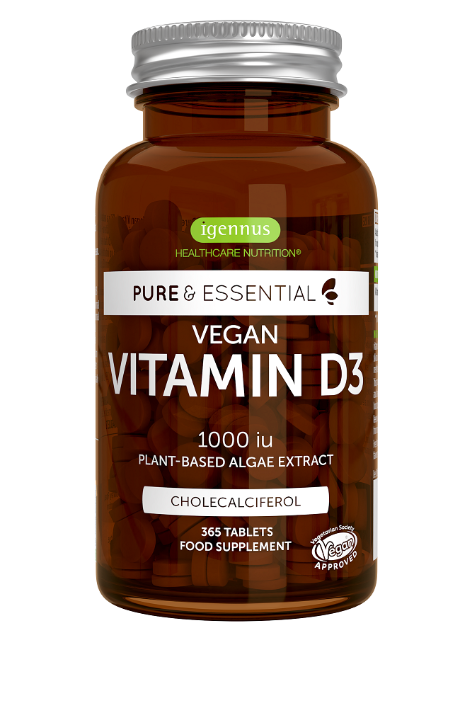 Igennus Pure & Essential Vegan Vitamin D3 1000 IU 365's