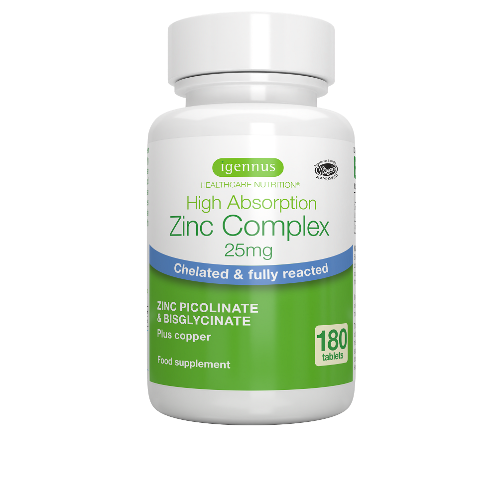 Igennus High Absorption Zinc Complex 25mg 180's