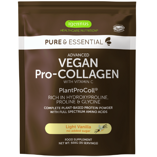 Igennus Pure & Essential Advanced Vegan Pro-Collagen Light Vanilla 500g