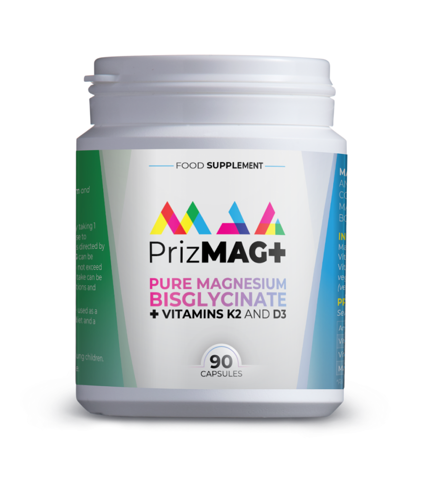 ITL Health PrizMAG+ Pure Magnesium Bisglycinate + Vitamin K2 & D3 90s