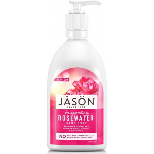 Jason Invigorating Rosewater Hand Soap 473ml