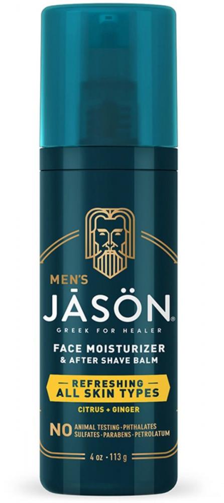 Jason Men's Face Moisturizer & After Shave Balm Refreshing All Skin Types Citrus + Ginger 113g