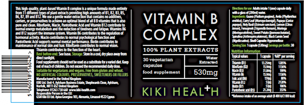 Kiki Health Vitamin B Complex 30's