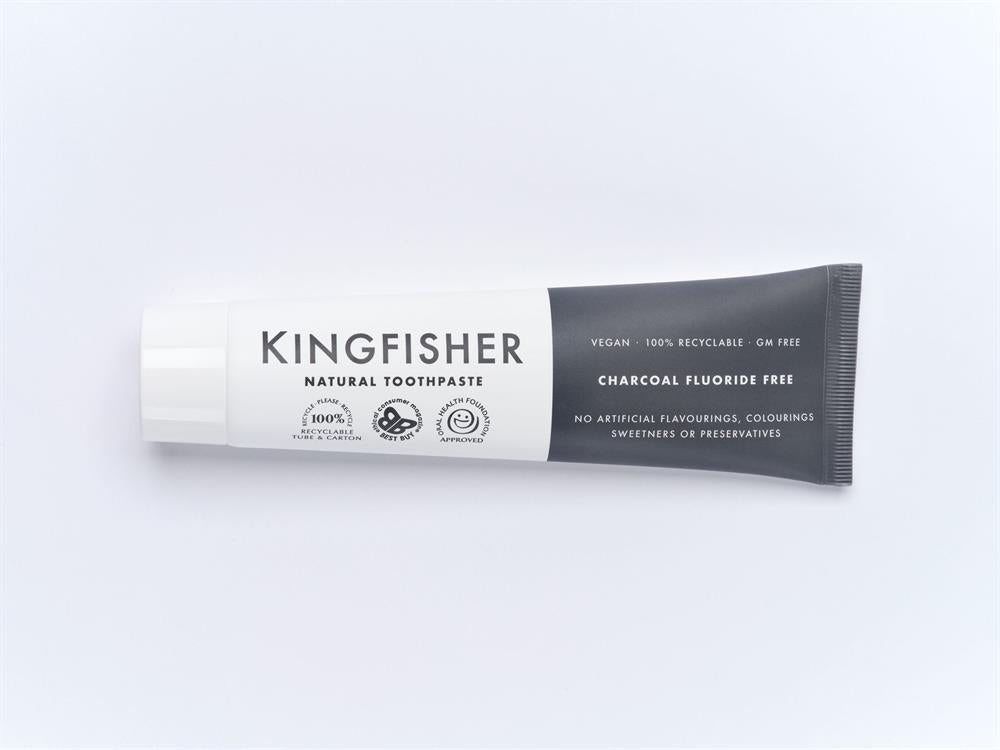 Kingfisher Natural Toothpaste Charcoal Fluoride Free 100ml