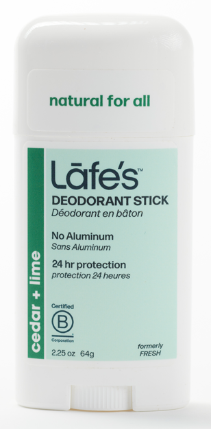 Lafe's Deodorant Stick Cedar + Lime 64g