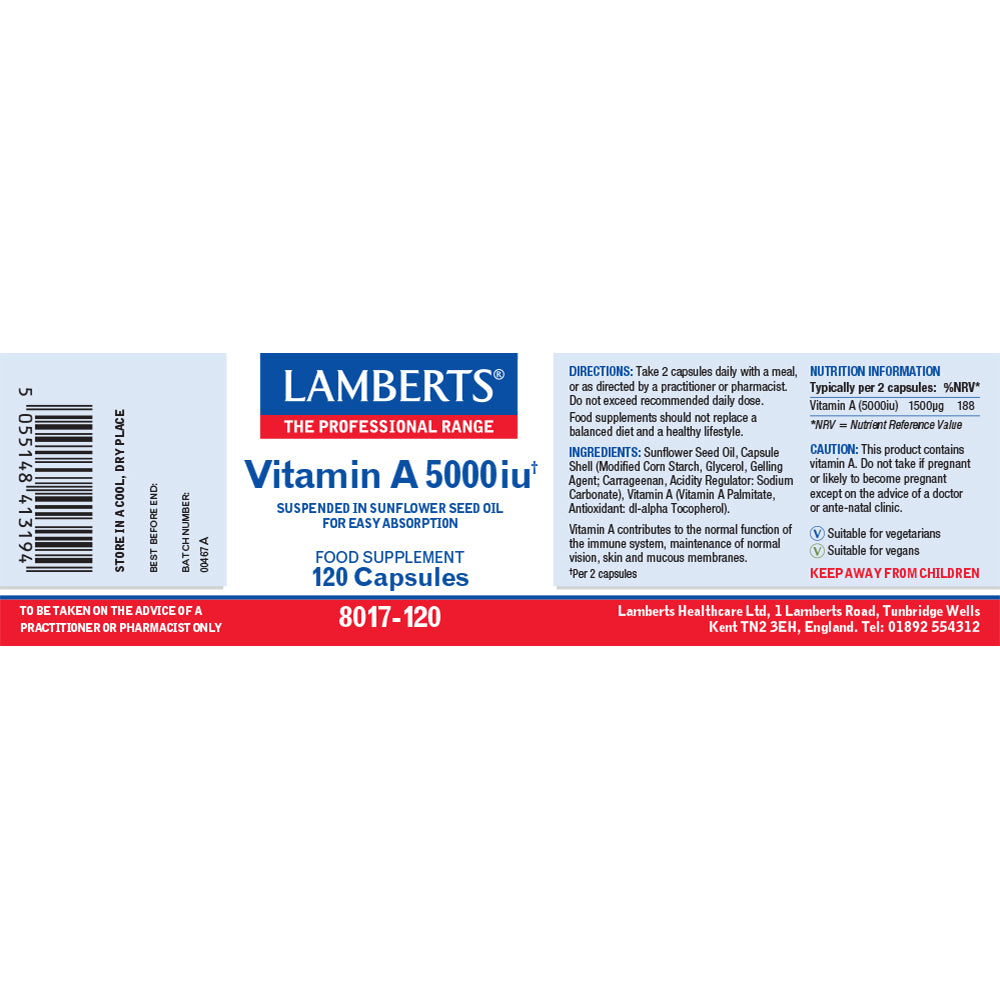 Lamberts Vitamin A 5000iu 120's