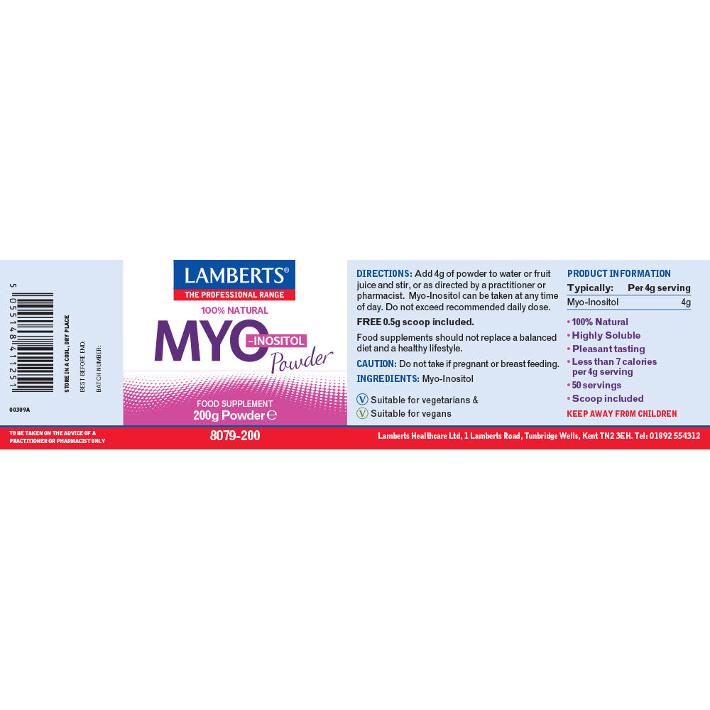 Lamberts Myo-Inositol Powder 200g