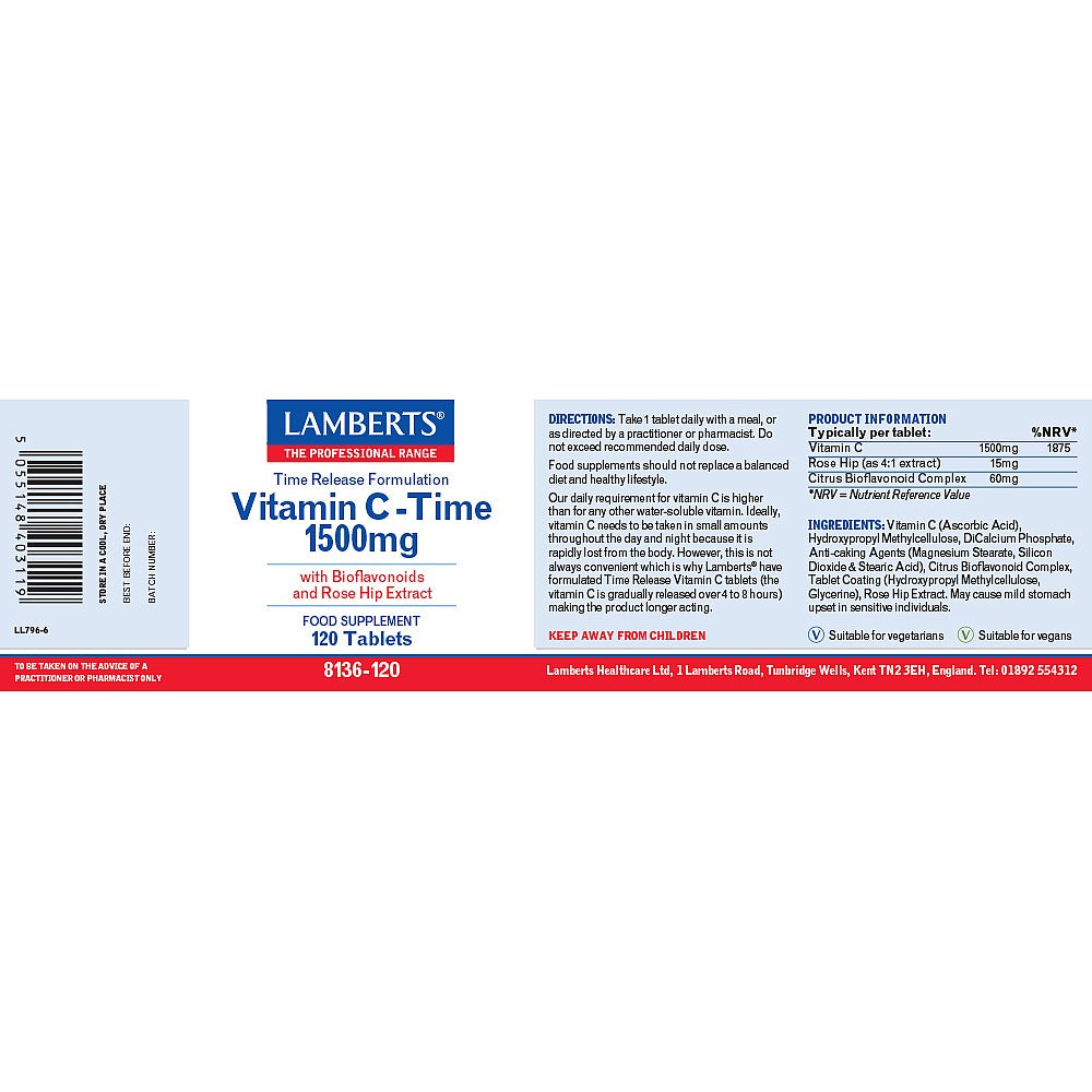 Lamberts Vitamin C - Time 1500mg 120's