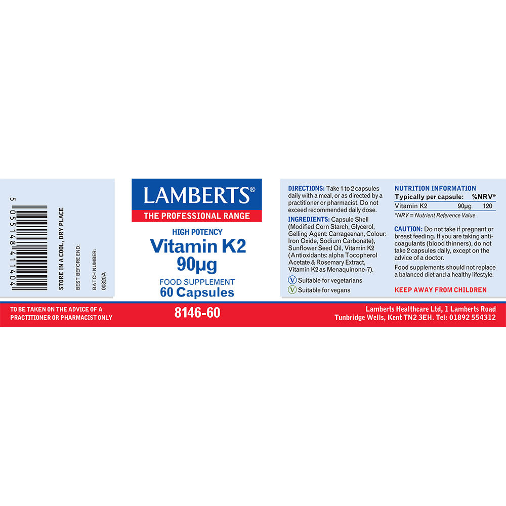 Lamberts Vitamin K2 90ug 60's