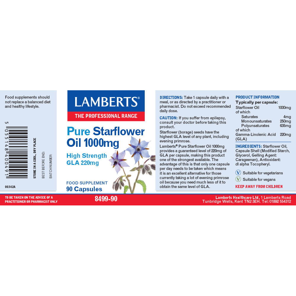 Lamberts Pure Starflower Oil 1000mg 90's