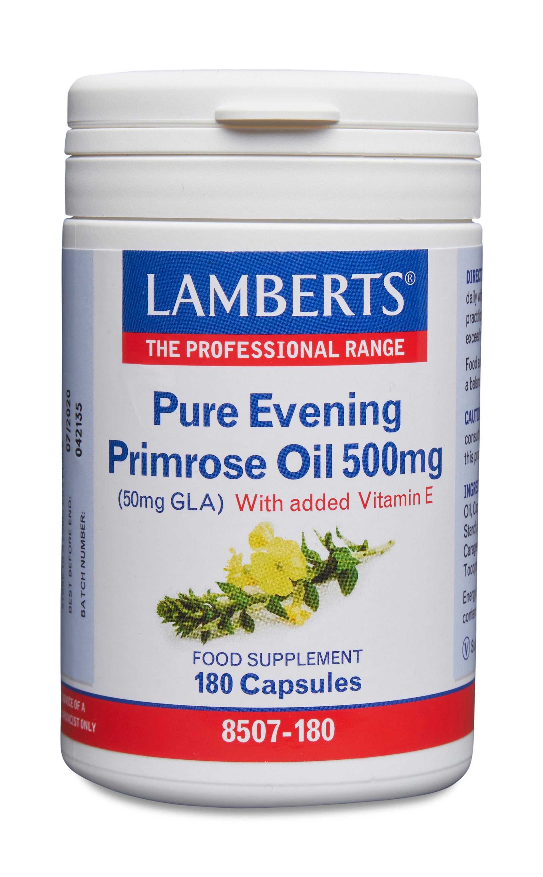Lamberts Pure Evening Primrose Oil 500mg 180's