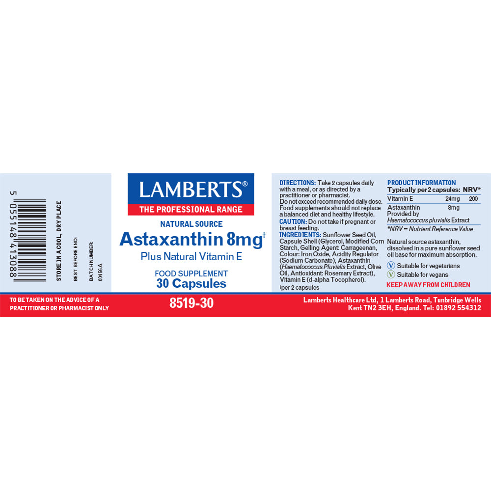 Lamberts Astaxanthin 8mg 30’s