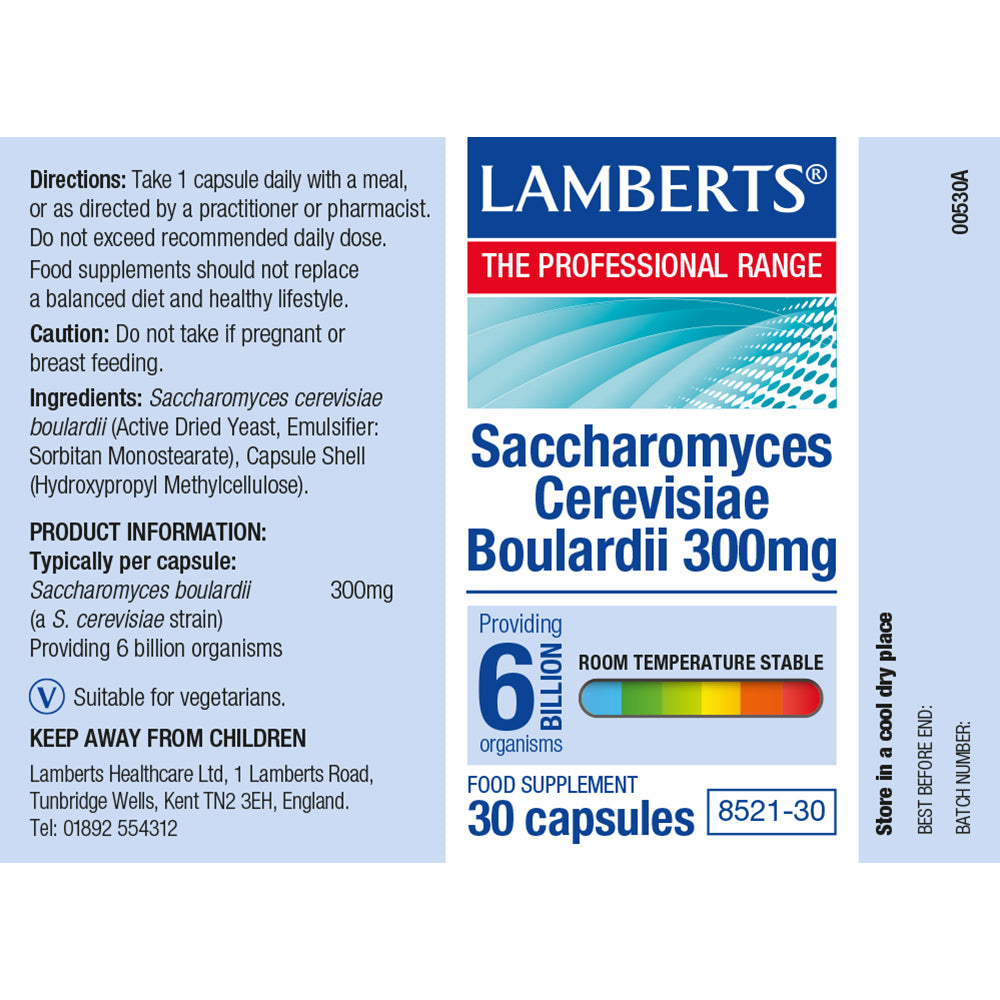 Lamberts Saccharomyces Cerevisiae Boulardii 300mg 30's