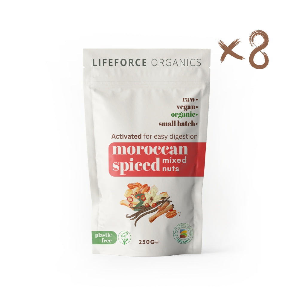 Lifeforce Organics Activated Moroccan Spiced Mixed Nuts 250g x 8 CASE