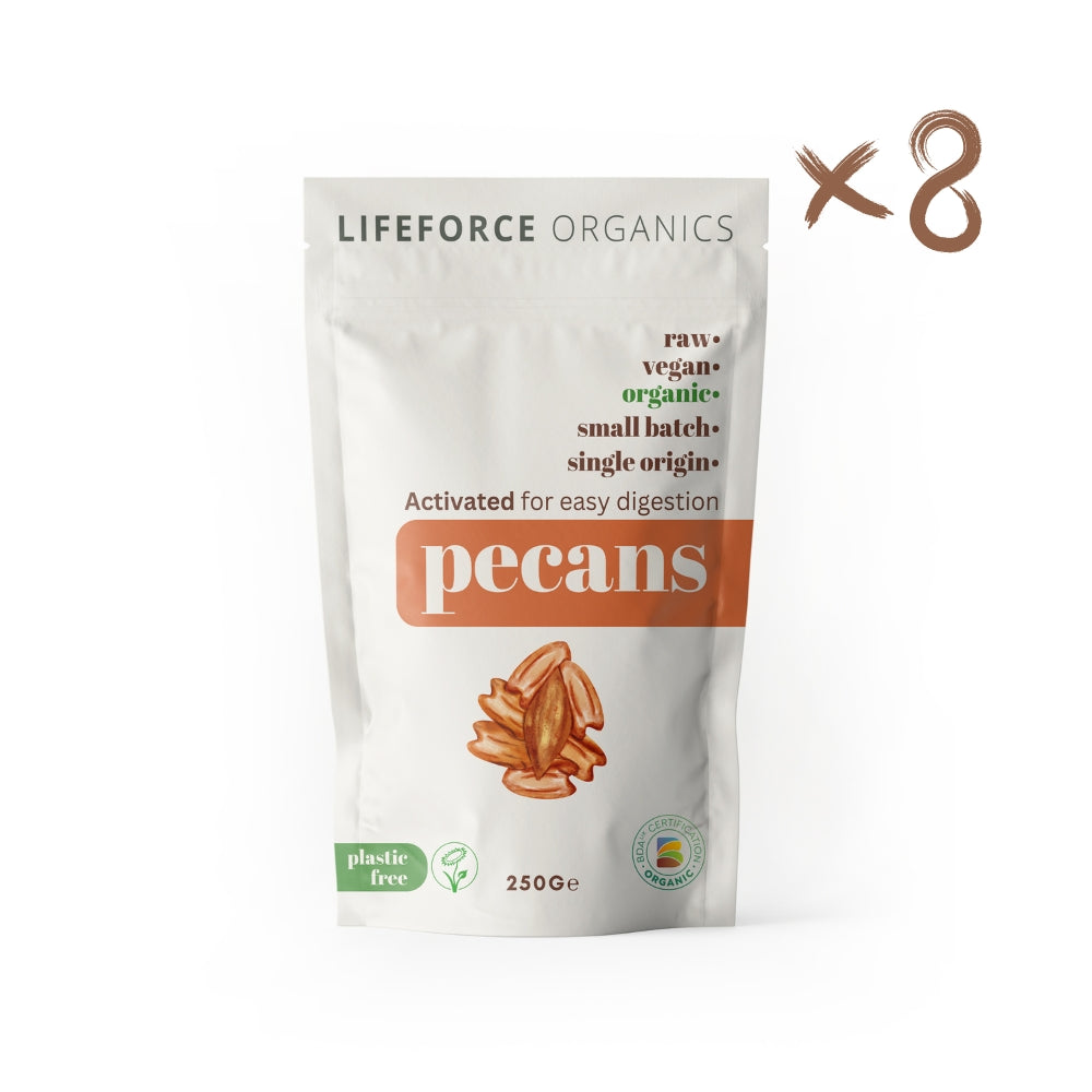 Lifeforce Organics Activated Pecans 250g x 8 CASE