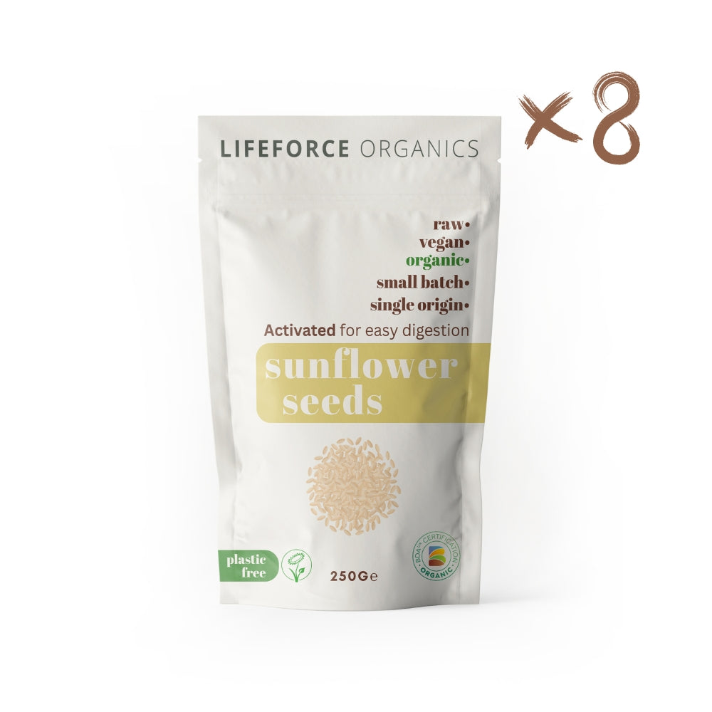 Lifeforce Organics Activated Sunflower Seeds 250g x 8 CASE