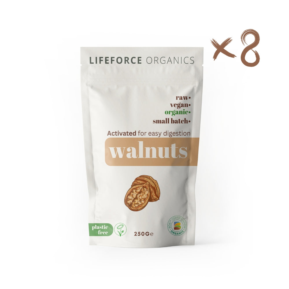 Lifeforce Organics Activated Walnuts 250g x 8 CASE