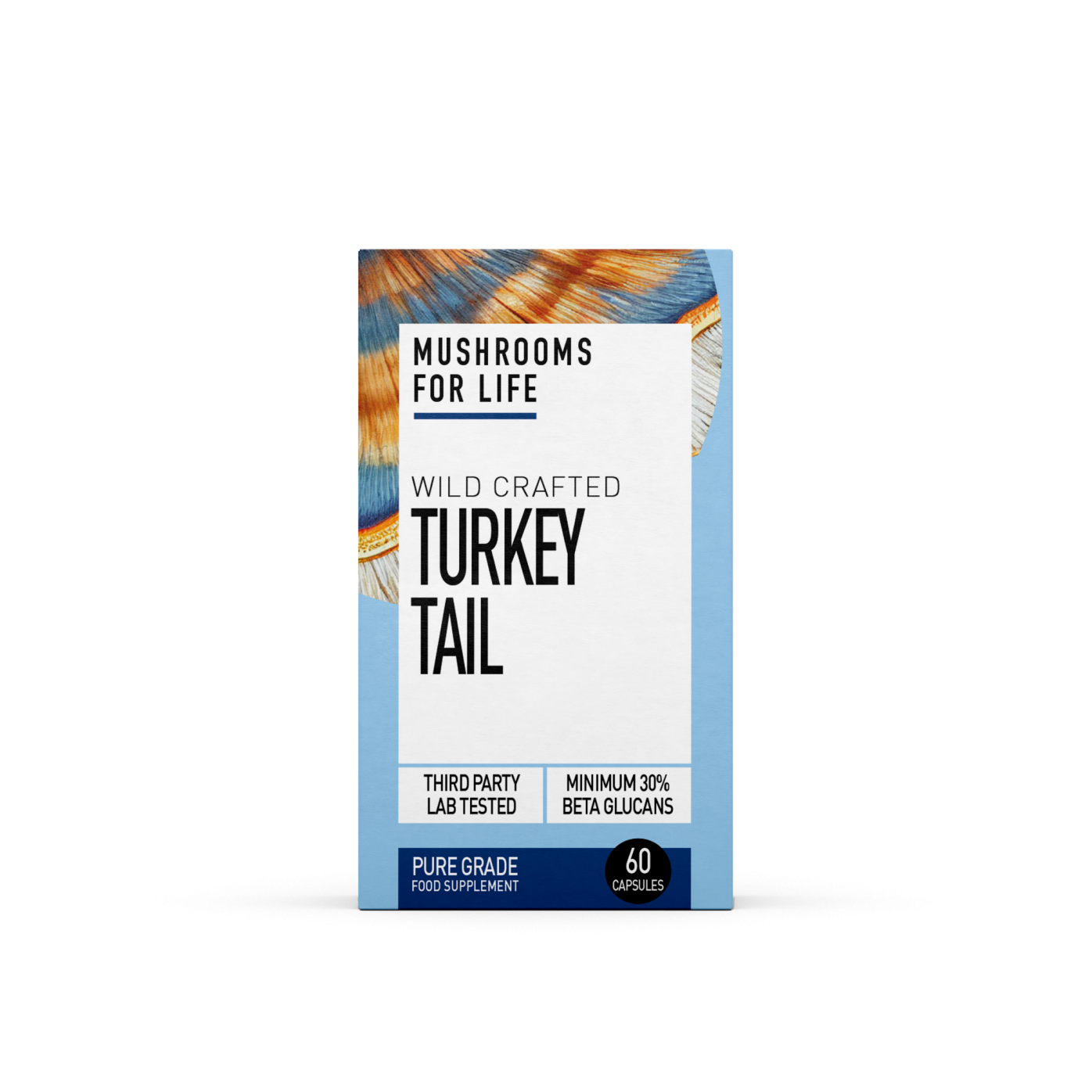 Mushrooms For Life Wild Crafted Turkey Tail 60's (CAPSULES)