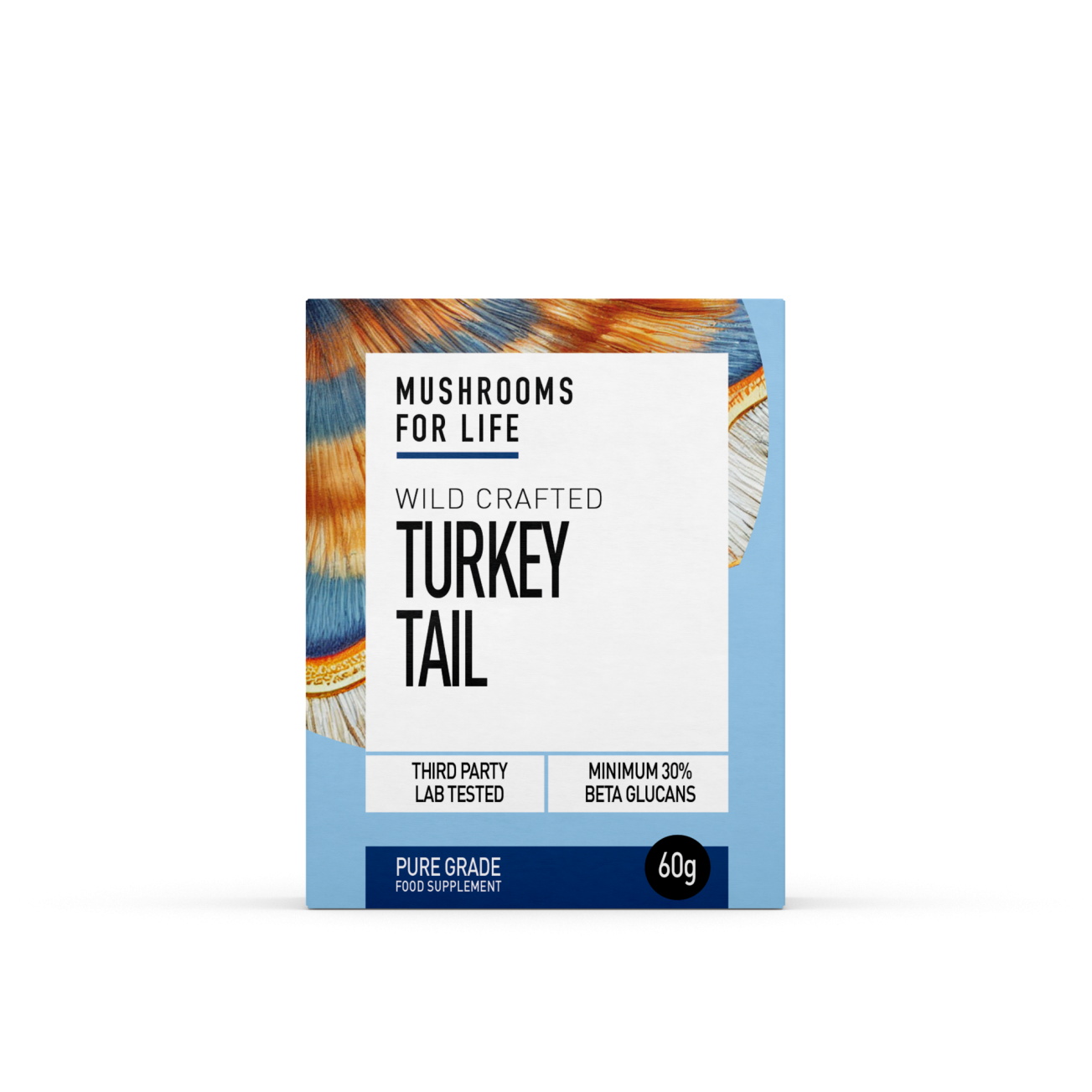 Mushrooms For Life Wild Crafted Turkey Tail 60g (POWDER)