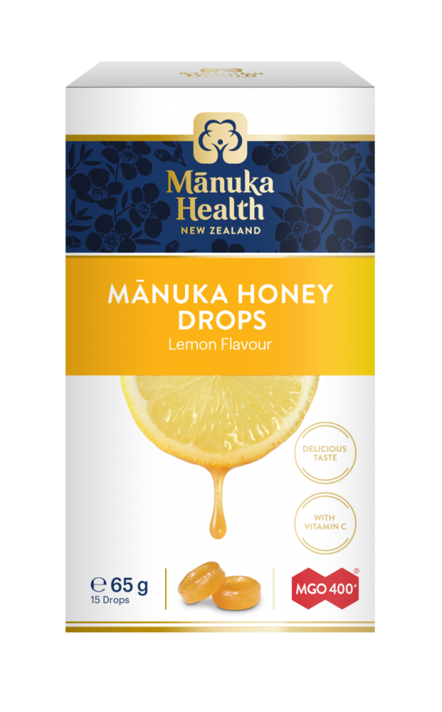 Manuka Health Products Manuka Honey Drops Lemon Flavour MGO 400+  65g 15's