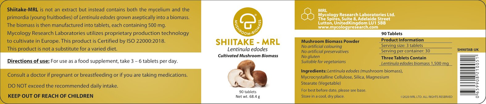 Mycology Research (MRL) Shiitake-MRL 90's