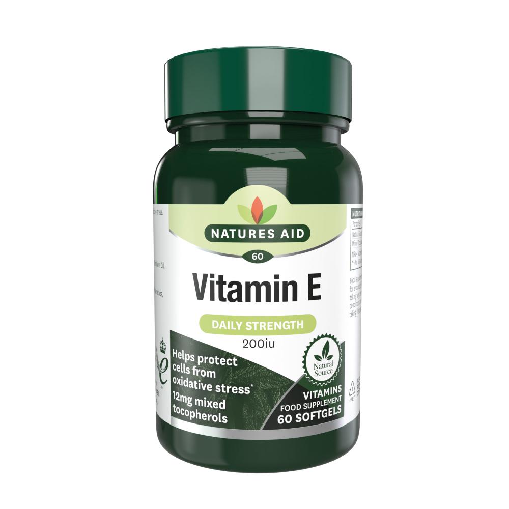 Natures Aid Vitamin E (Daily Strength) 200iu 60's