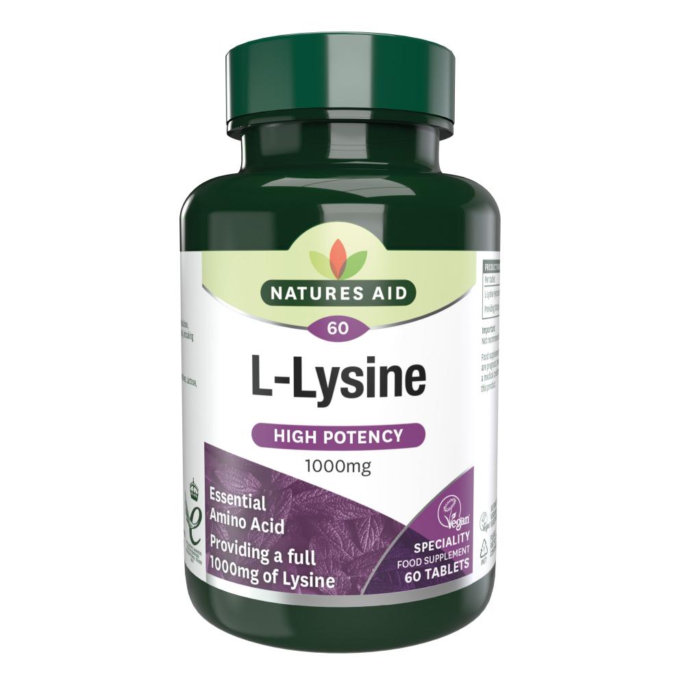 Natures Aid L-Lysine (High Potency) 1000mg 60's