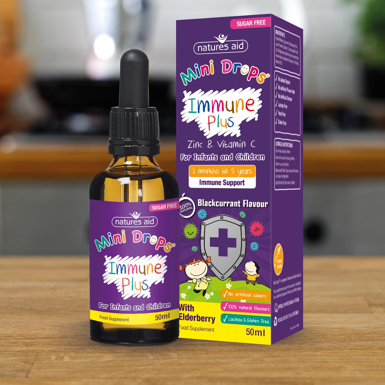 Natures Aid Mini Drops Immune Plus 50ml