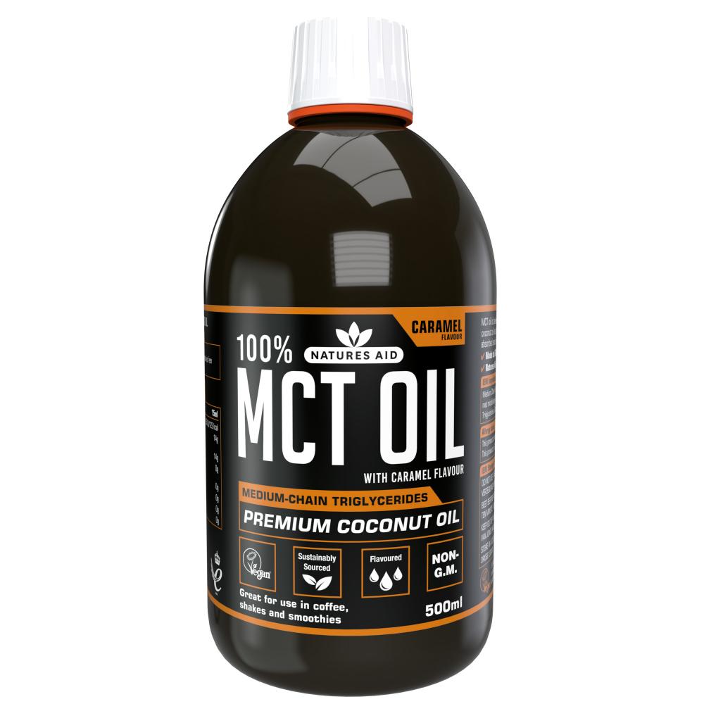 Natures Aid 100% MCT Oil with Caramel Flavour 500ml