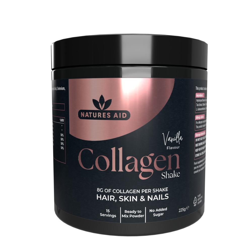 Natures Aid Collagen Shake Vanilla Flavour 225g