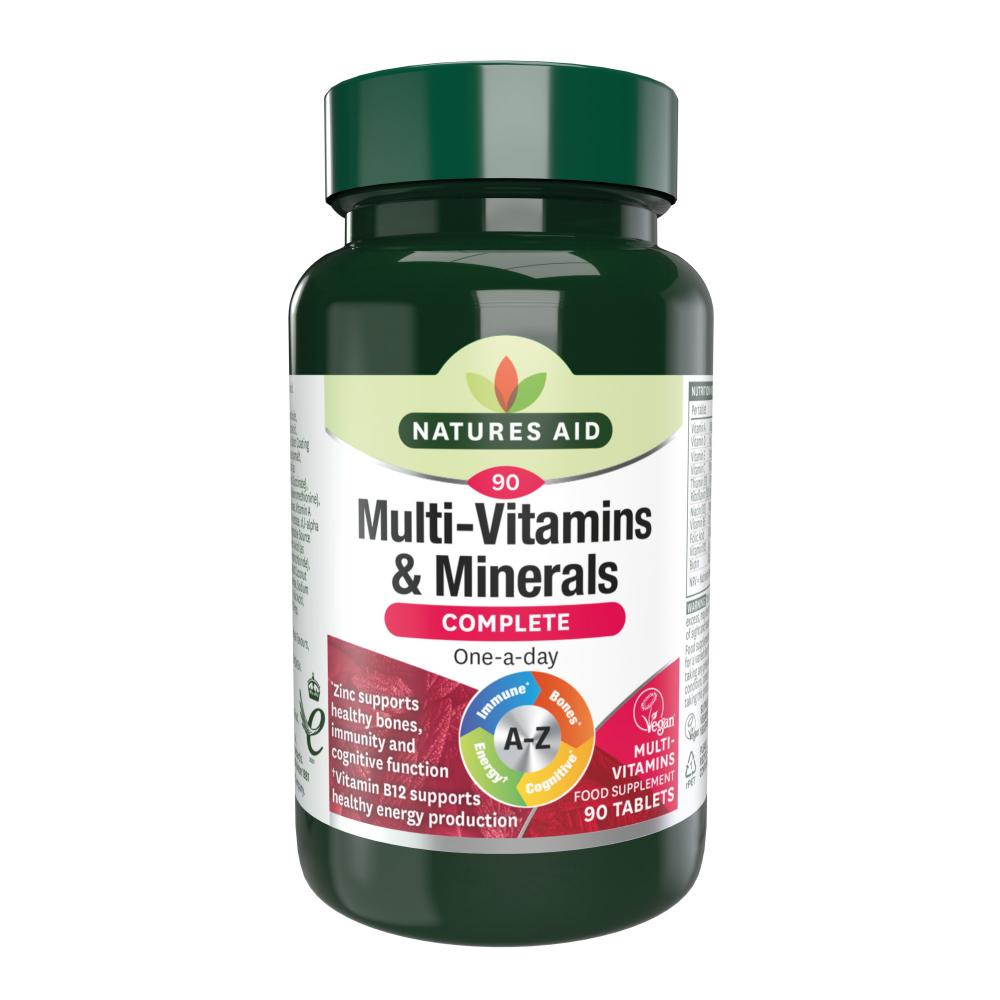 Natures Aid Multi-Vitamins & Minerals (Complete) Tablets 90's