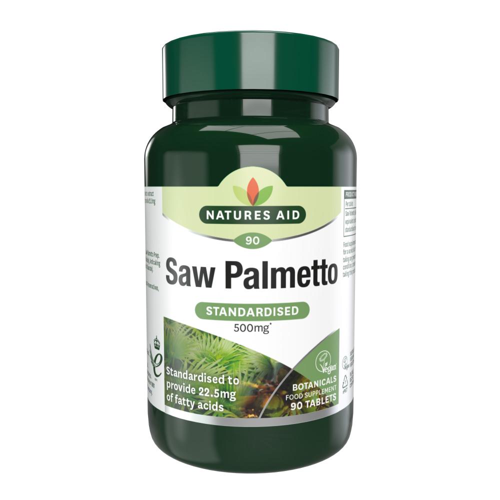 Natures Aid Saw Palmetto (Standardised) 500mg 90's
