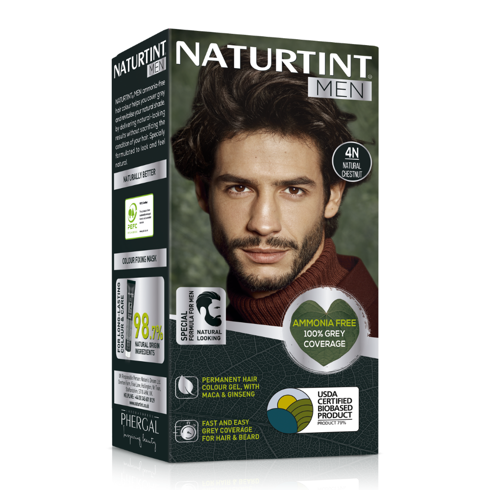 Naturtint MEN 4N Natural Chestnut Permanent Hair Colour Gel