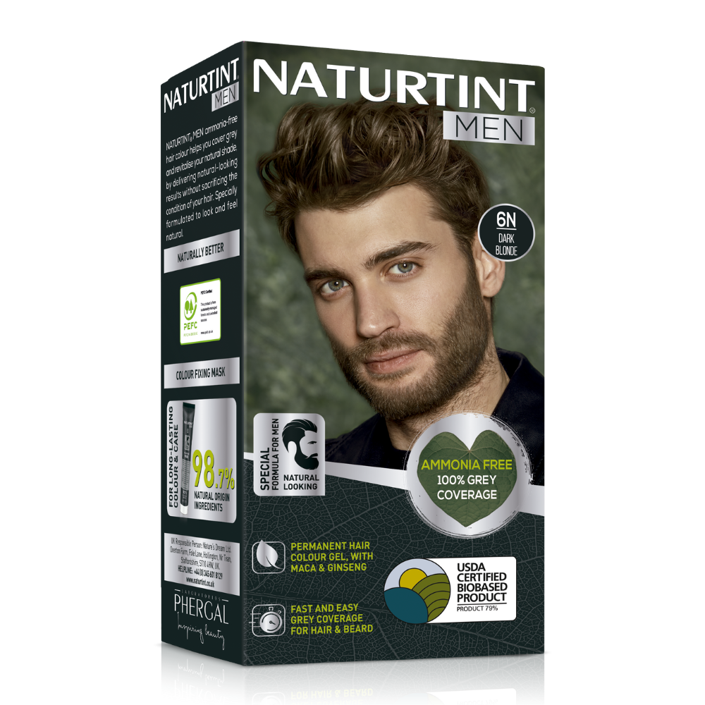 Naturtint MEN 6N Dark Blonde Permanent Hair Colour Gel