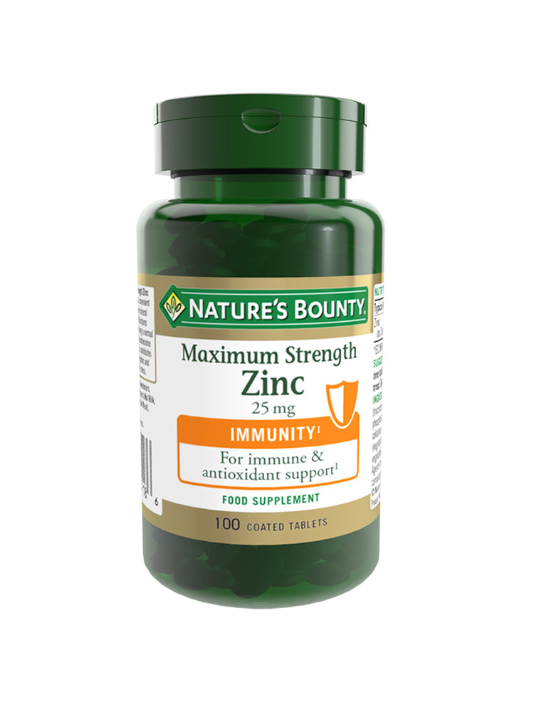 Nature's Bounty Maximum Strength Zinc 25mg 100's