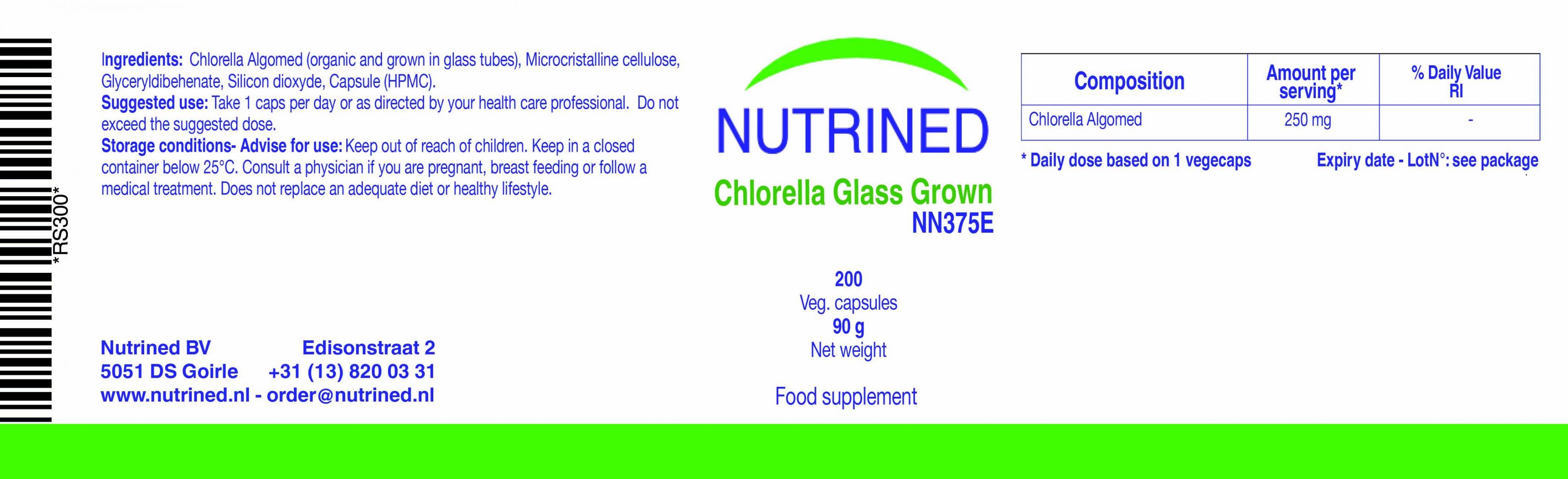 Nutrined Chlorella Glass Grown 200's