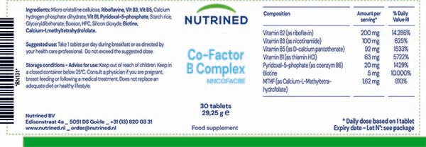 Nutrined Co-Factor B Complex 30's