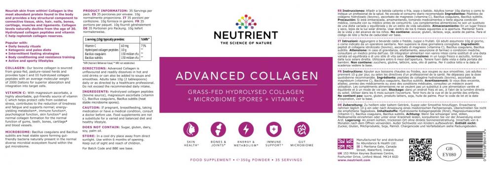 Neutrient Advanced Collagen 350g