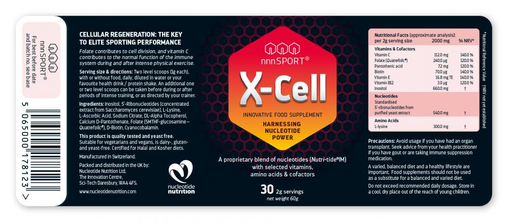 Nucleotide Nutrition nnnSPORT X-Cell 60g