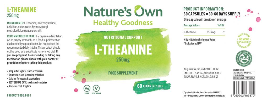 Nature's Own L-Theanine 250mg 60's
