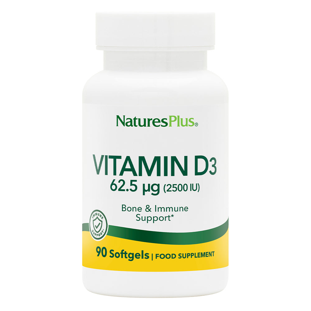 NaturesPlus Vitamin D3 62.5ug (2500iu) 90s