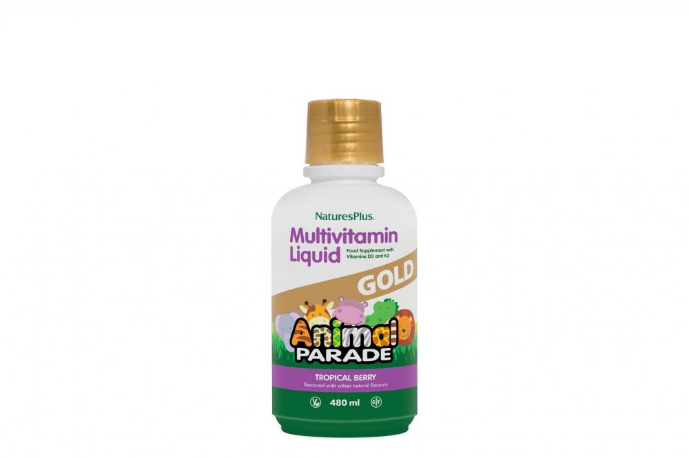 NaturesPlus Animal Parade GOLD Multivitamin Liquid Tropical Berry Flavour 480ml