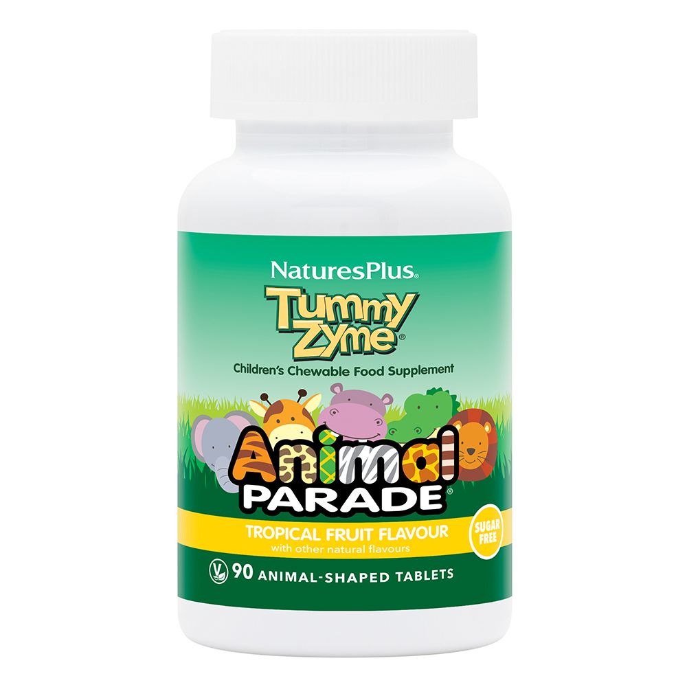 NaturesPlus Animal Parade Tummy Zyme Tropical Fruit Flavour 90s