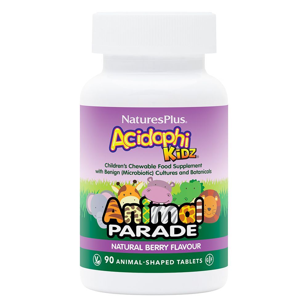 NaturesPlus Animal Parade Acidophi Kidz Natural Berry Flavour 90's