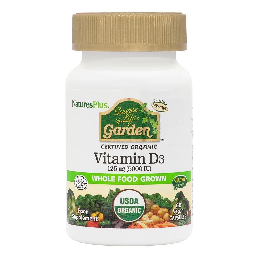 NaturesPlus Source of Life Garden Vitamin D3 125ug (5000iu) 60s