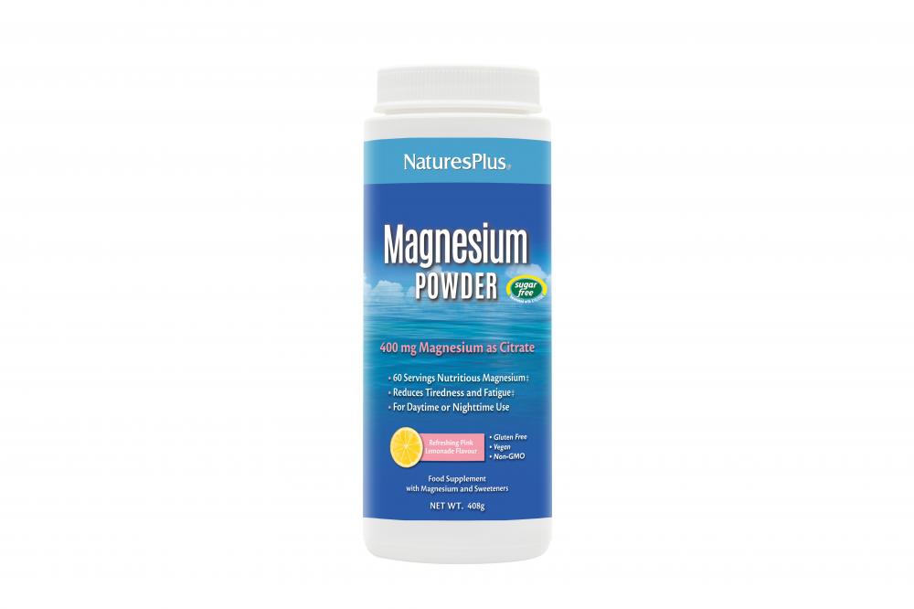 NaturesPlus Magnesium Powder Pink Lemonade 408g