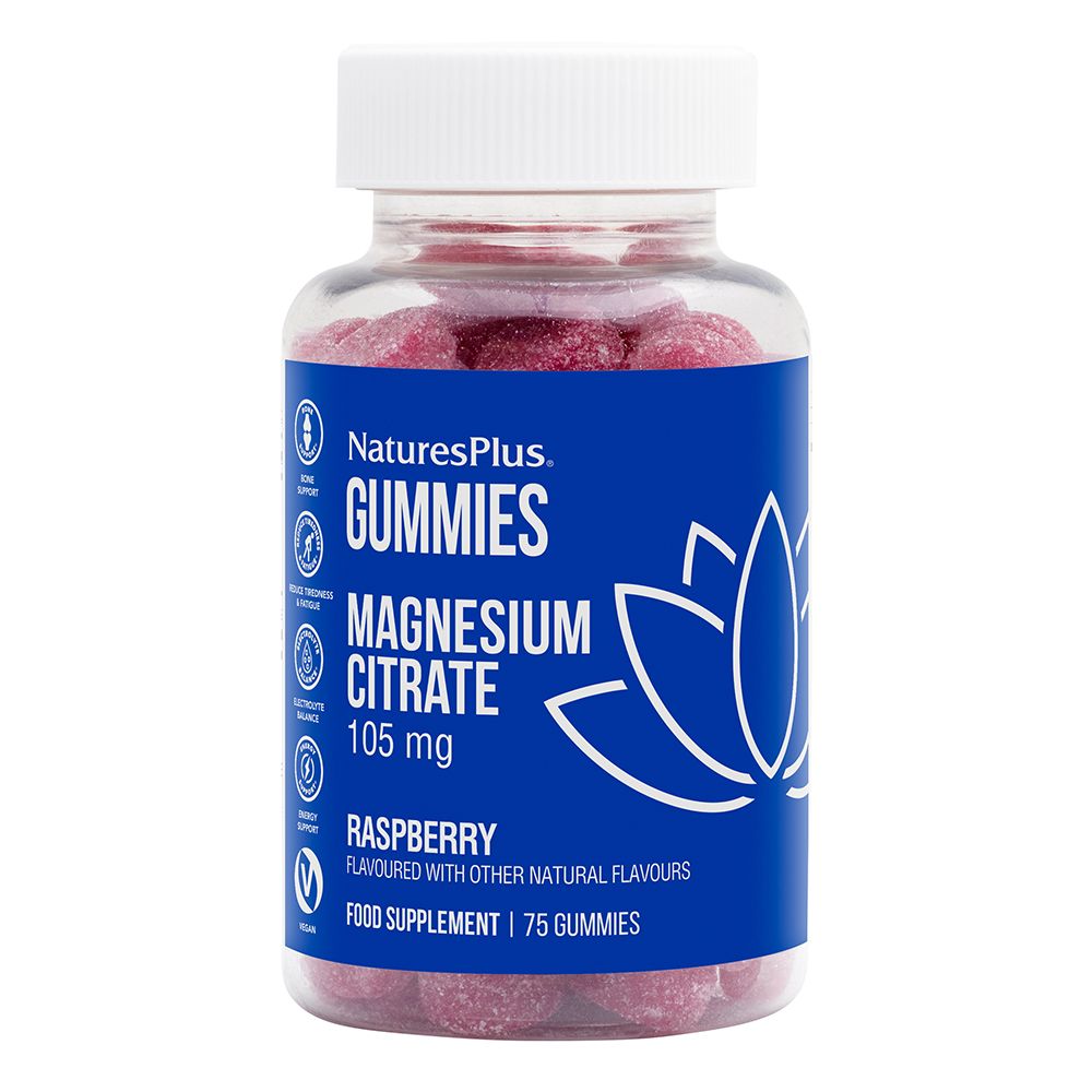 NaturesPlus Gummies Magnesium Citrate 105mg Raspberry 75's